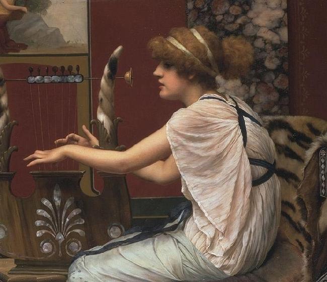 John William Godward Erato at Her Lyre oil painting picture